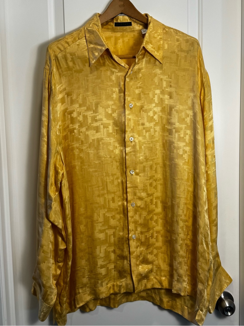 90’s BERTONE Golden Satin Retro Disco Shirt